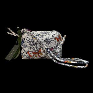 NWT Vera Bradley Blake Crossbody Premium Cotton Wing and Bloom Pattern